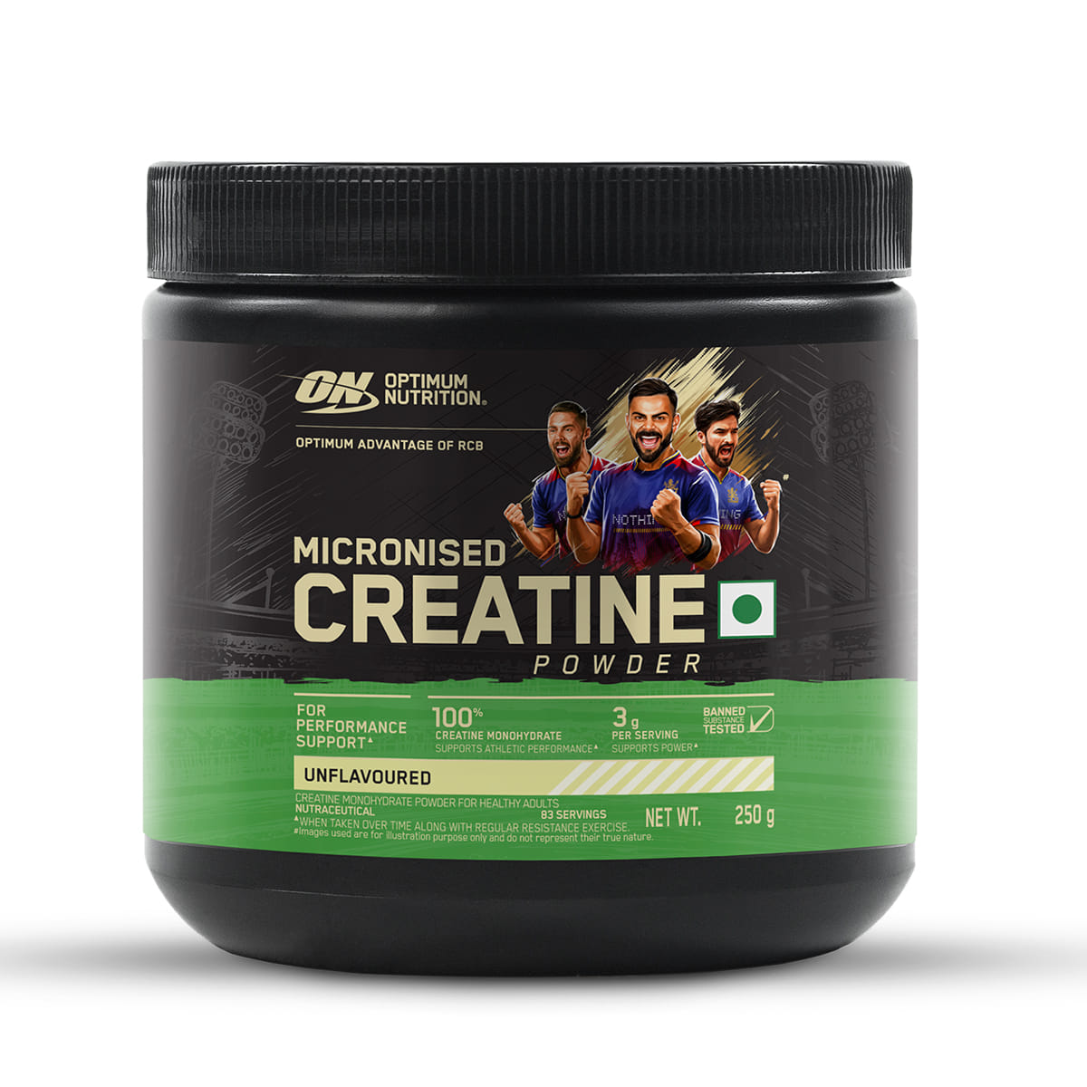 Optimum Nutrition (ON) Micronized Creatine Powder 250g | 83 Serving | Unflavored | Supports Athletic Performance | Power