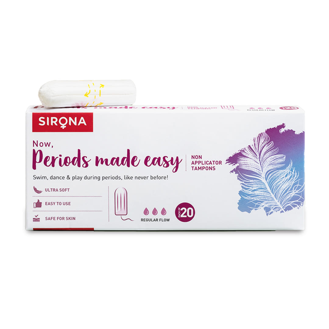 Sirona Digital Tampons for Medium Flow, Ultra Soft & Leak Proof, FDA Approved - 20 Tampons