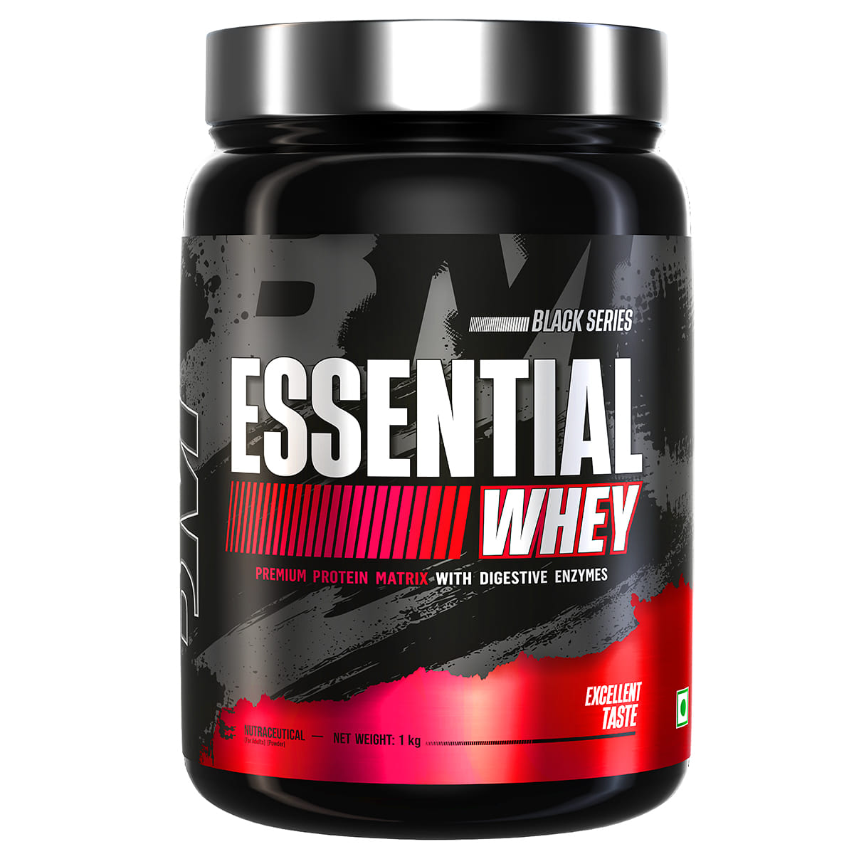 Bigmuscles Nutrition Essential Whey (1kg, Rich Chocolate) | Whey Protein Concentrate with Digestive Enzymes