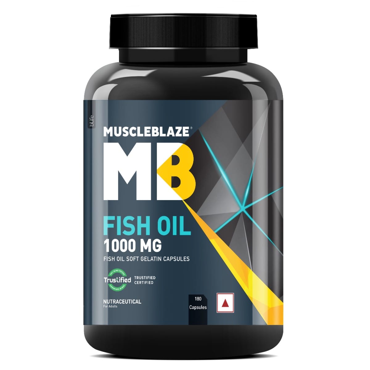 MuscleBlaze Omega 3 Fish Oil (180 Capsules) | Trustified Certified for Accuracy & Purity | 1000mg Omega 3 with 180mg EPA & 120mg DHA