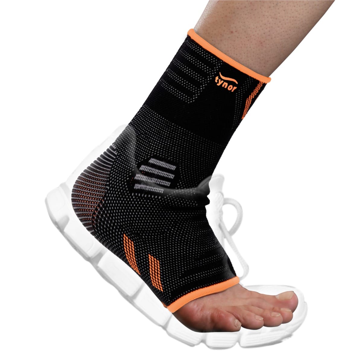 Tynor Ankle Support Air Pro, Black & Orange, Medium, 1 Unit