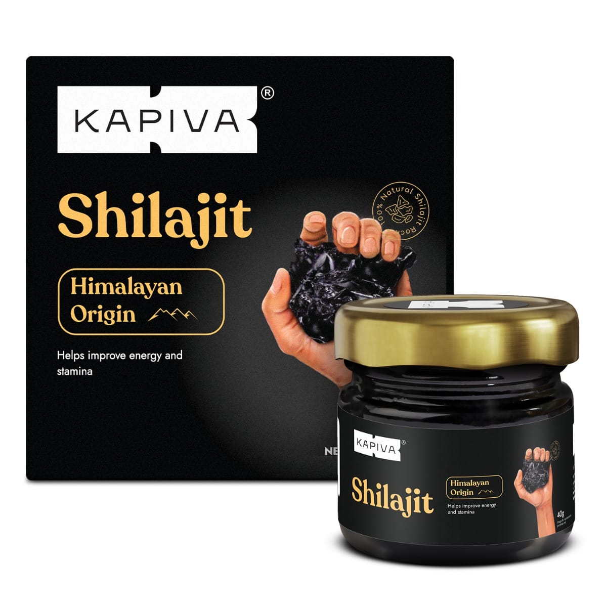 Kapiva Himalayan Shilajit / Shilajeet Resin 40g - For Endurance and | Contains Lab Report