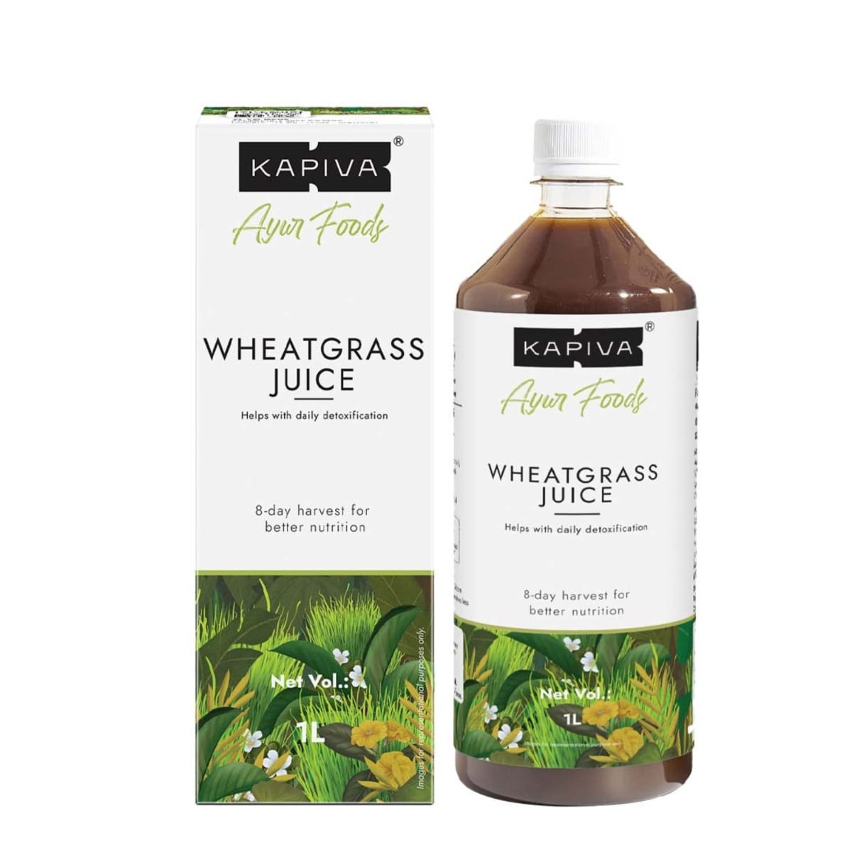 Kapiva Wheatgrass Juice (Natural Detoxifier), 1 L, Unflavoured