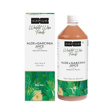 Kapiva Aloe Vera + Garcinia Juice (Supports Weight Management), 1 L, Unflavoured