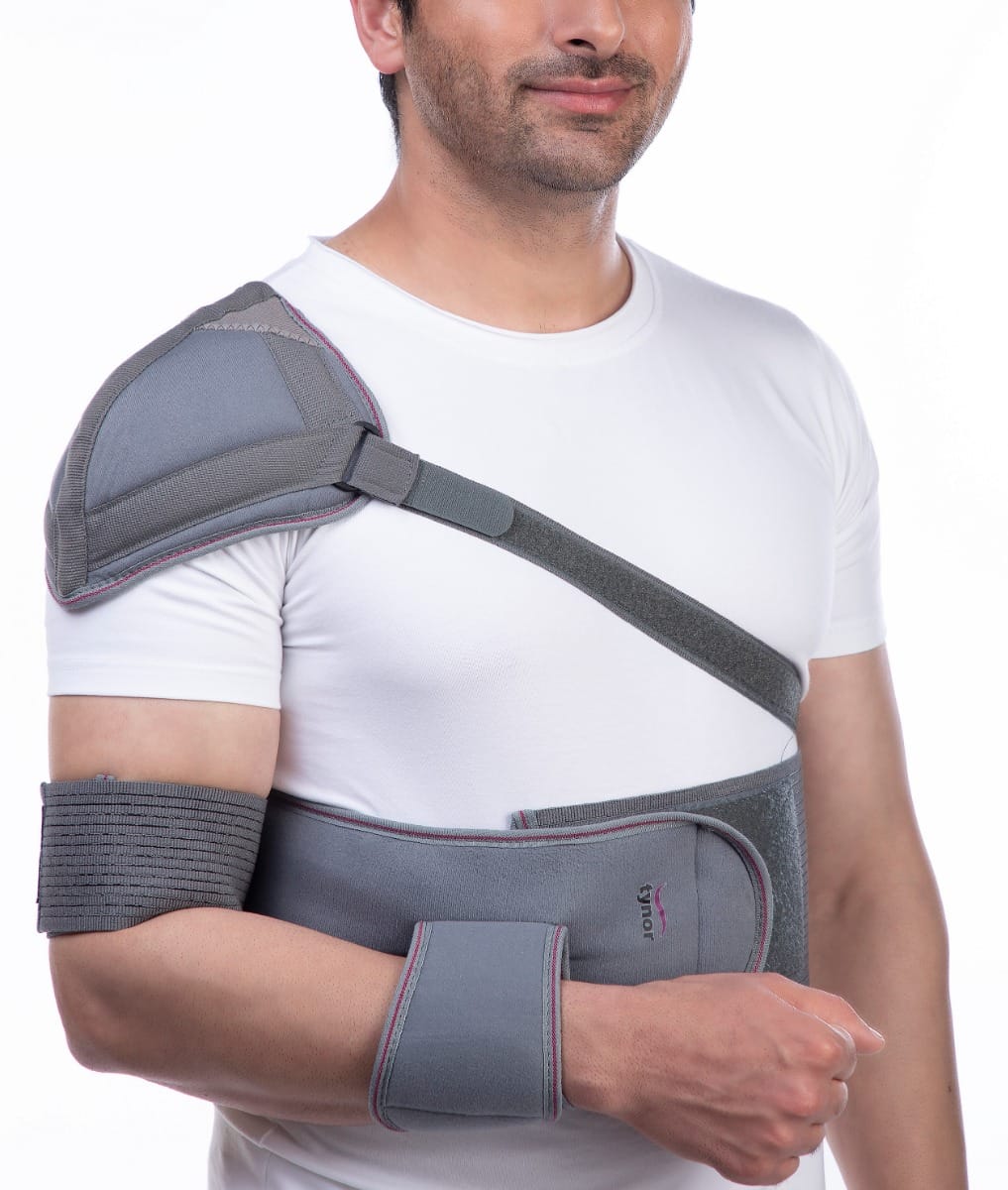 Tynor Elastic Shoulder Immobiliser, Grey, XL, 1 Unit
