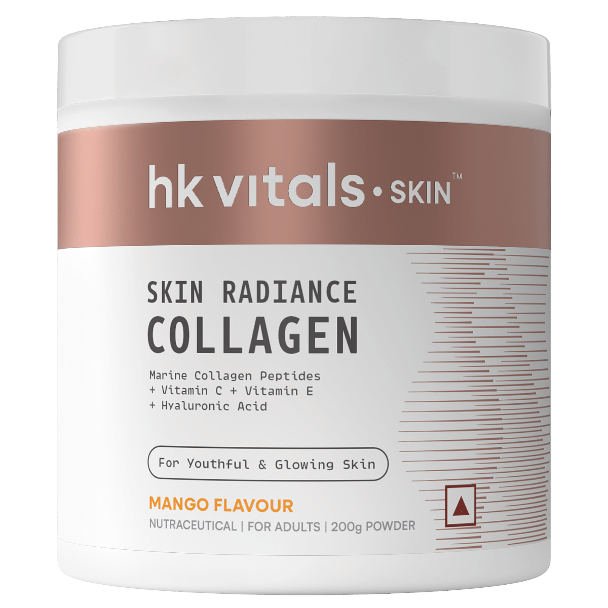 HK Vitals Skin Radiance Collagen Powder, Marine Collagen (Mango, 200 g), Collagen Supplements for Women & Men with Biotin, Vitamin C, E, Sodium Hyaluronate, for Healthy Skin, Hair & Nails