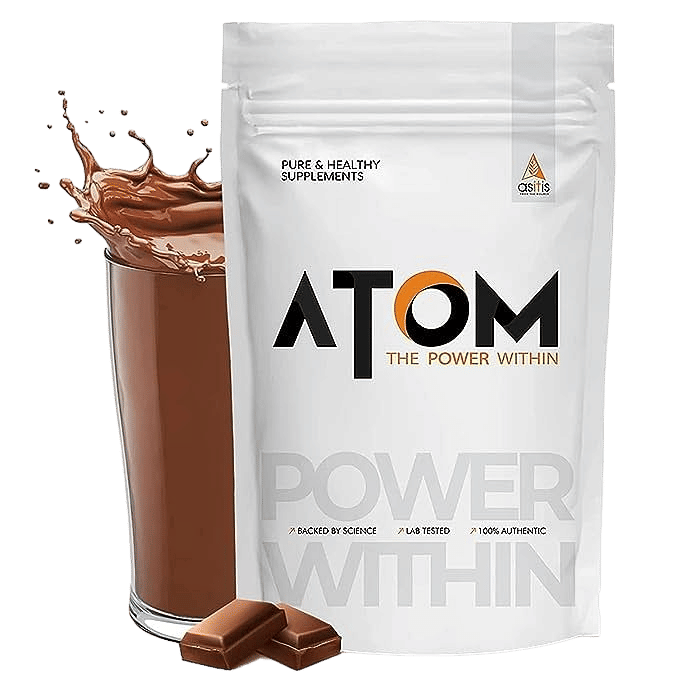 AS-IT-IS ATOM Weight Gainer - Double Rich Chocolate Flavor AS-IT-IS ATOM Weight Gainer 1kg | Double Rich Chocolate | 13 servings | 61.1g Carbs & 8.8g Proteins | Easy Source of Weight-Gaining Calories | Boosts Workout Performance