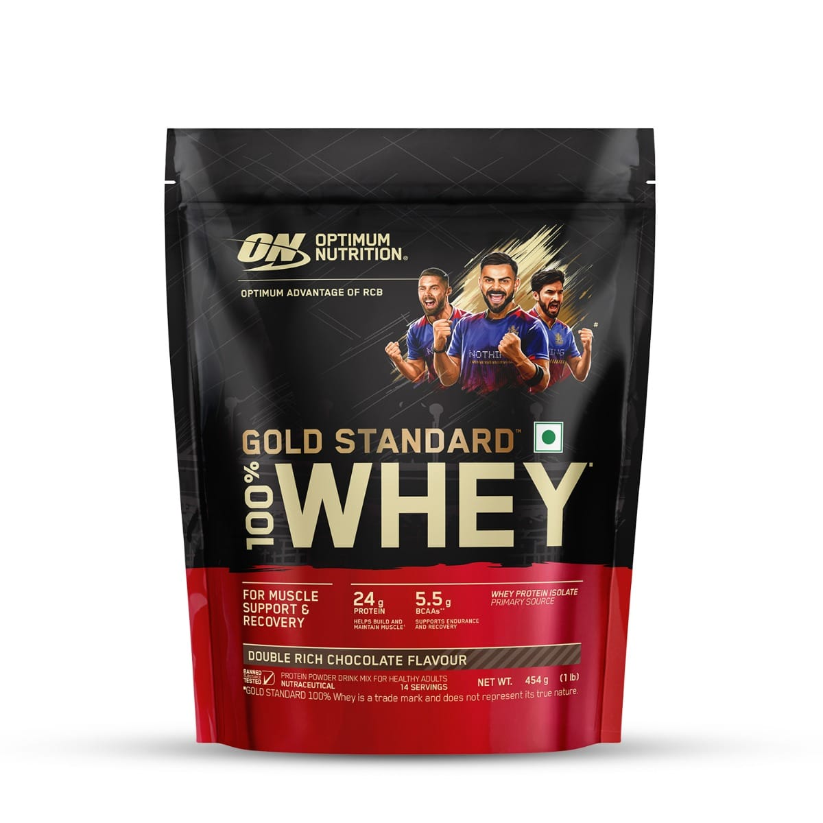 ON Serious Mass High Protein Weight Gain Powder(Veg)-1kg (Vanilla) & Optimum Nutrition (ON) Gold Standard 100% Whey Protein Powder 1 lbs, 454 g (Double Rich Chocolate), for Muscle Support & Recovery, Vegetarian - Primary Source Whey Isolate