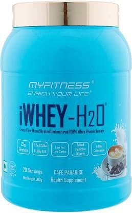 MYFITNESS ® iWHEY- H2O 80 Servings|Whey Protein Isolate| 88% Premium Whey Protein Isolate Per Serving|5.5g BCAA| 10.68g EAA| Added Digestive Enzyme|Added Colostrum |Low Fat Low Carbs|2000gms MYFITNESS ® iWHEY- H2O 80 Servings|Whey Protein Isolate| 88% Pr