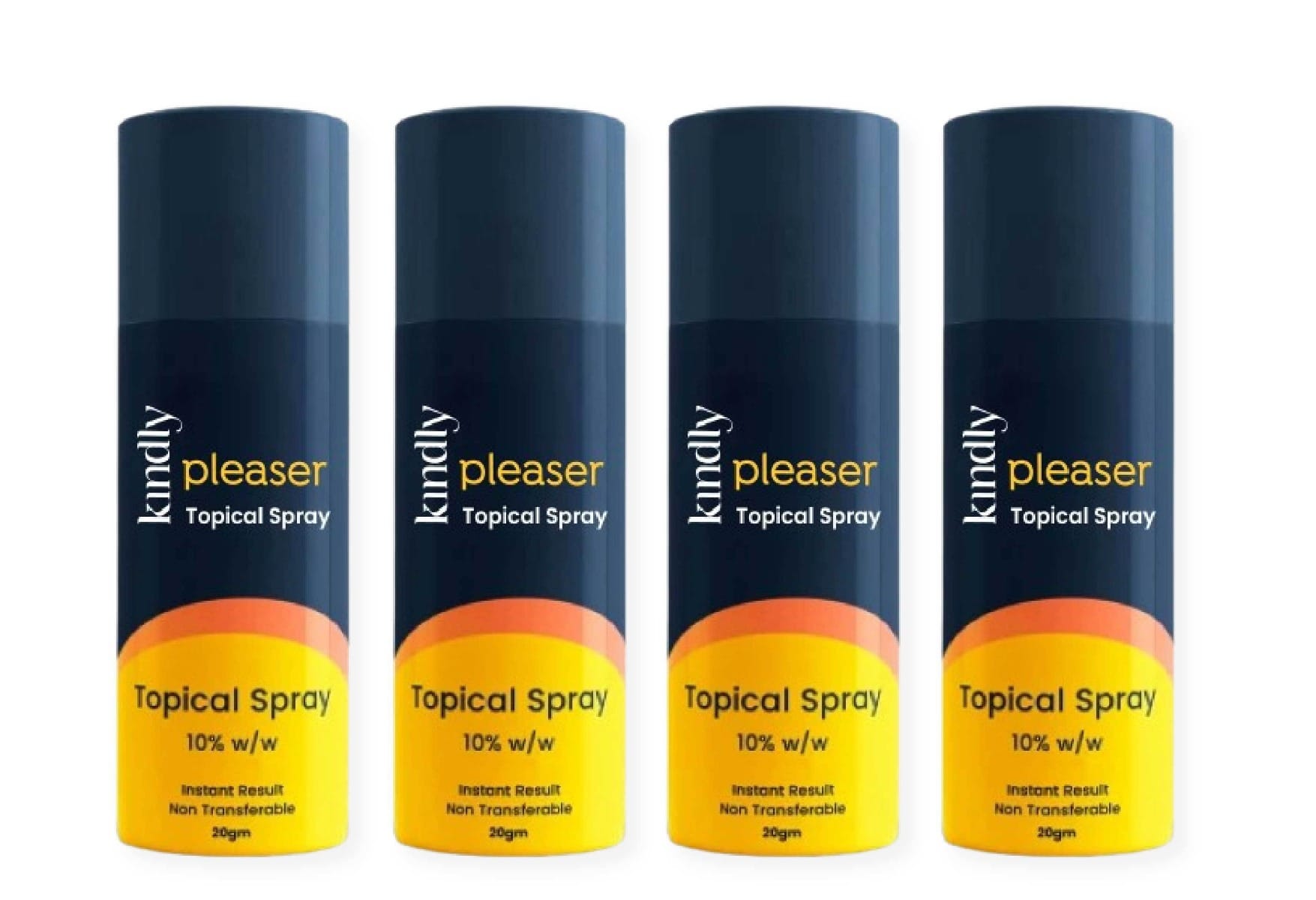 Kindly Health Pleaser Topical Spray | Non-Transferrable Spray For Men | 80 g | Pack of 4