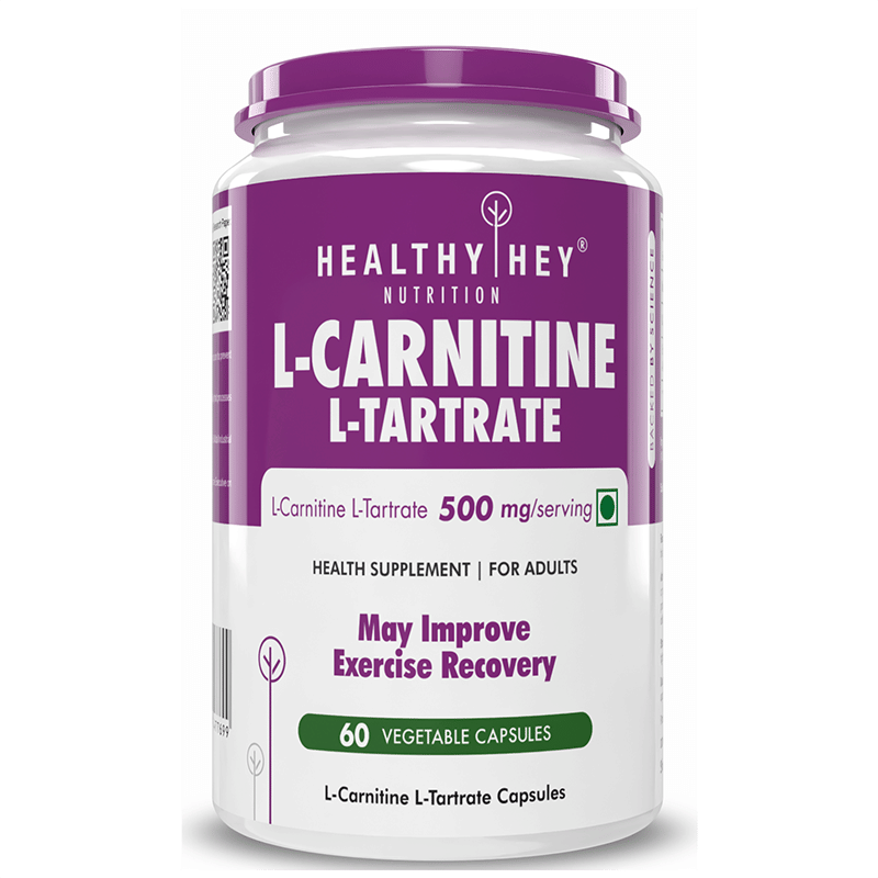 HealthyHey Nutrition L-Carnitine & L-Tartrate (LCLT) 60 Vegetable Capsules
