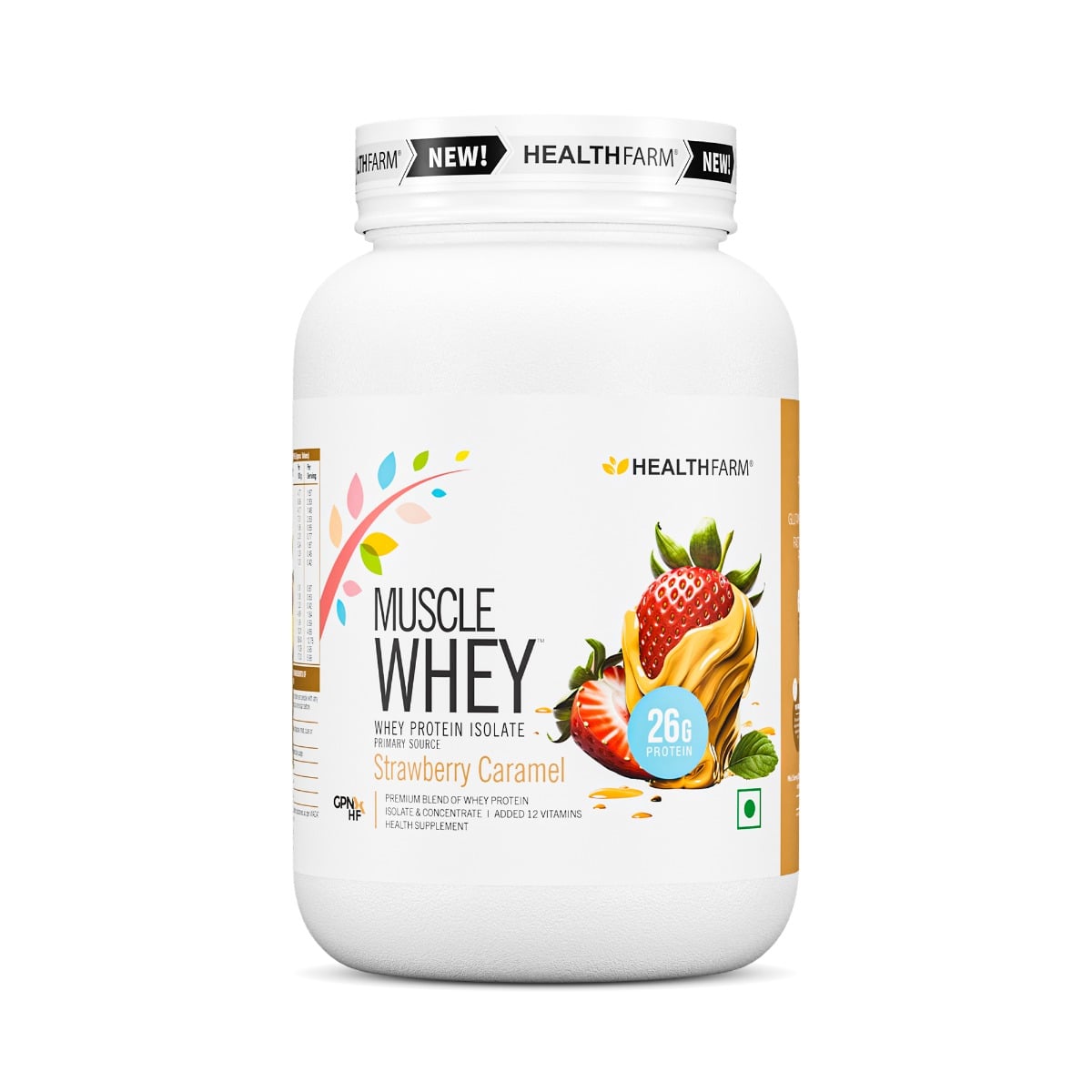 Healthfarm Muscle Whey protein (Strawberry Caramel, 1kg)