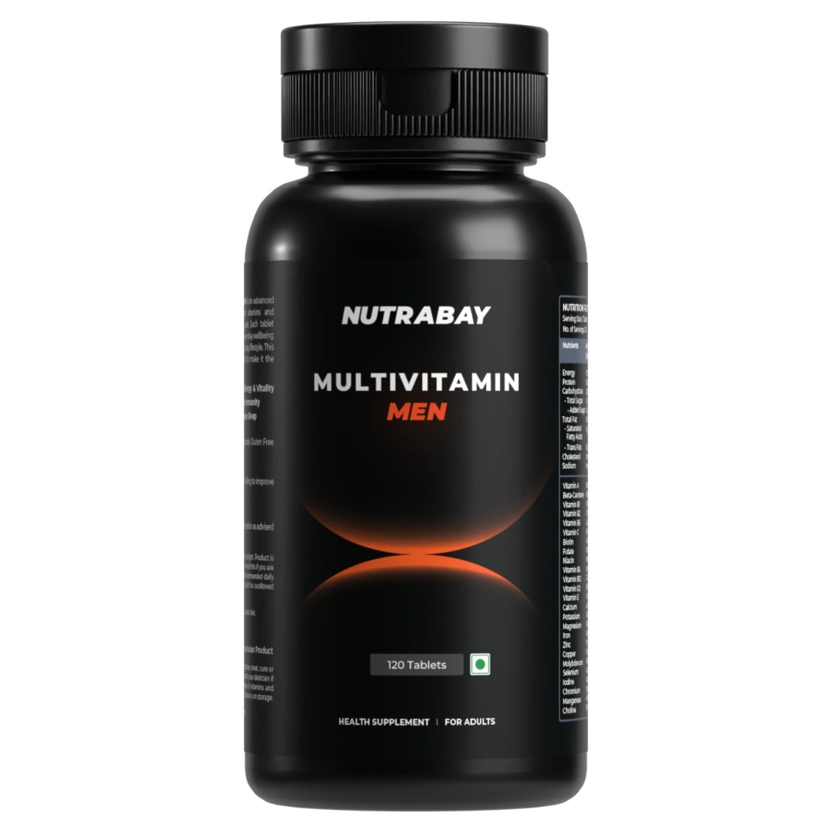 Nutrabay Pro Active Multivitamin for Men - 25 Vitamins & Minerals with Zinc, Vitamin C, Vitamin D and Multiminerals, Enhances Energy, Stamina & Immunity - 120 Veg Multivitamin Tablet
