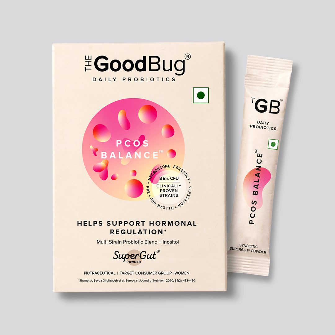 The Good Bug PCOS Balance SuperGut Powder for Women | Pre & Probiotic Supplement that Helps in Hormonal Balance & Reduce PCOS Symptoms |15 Days Pack