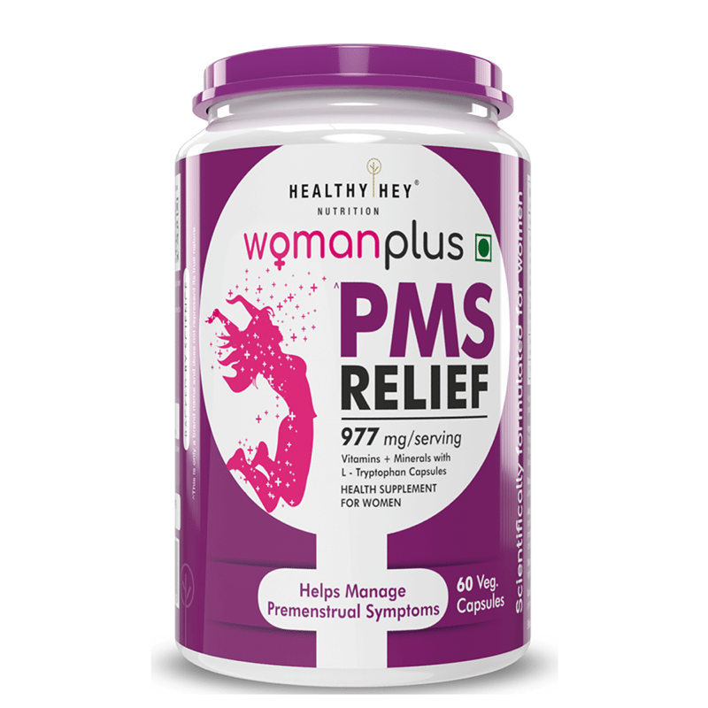 HealthyHey Nutrition Woman Plus PMS Relief 60 Vegetable Capsules