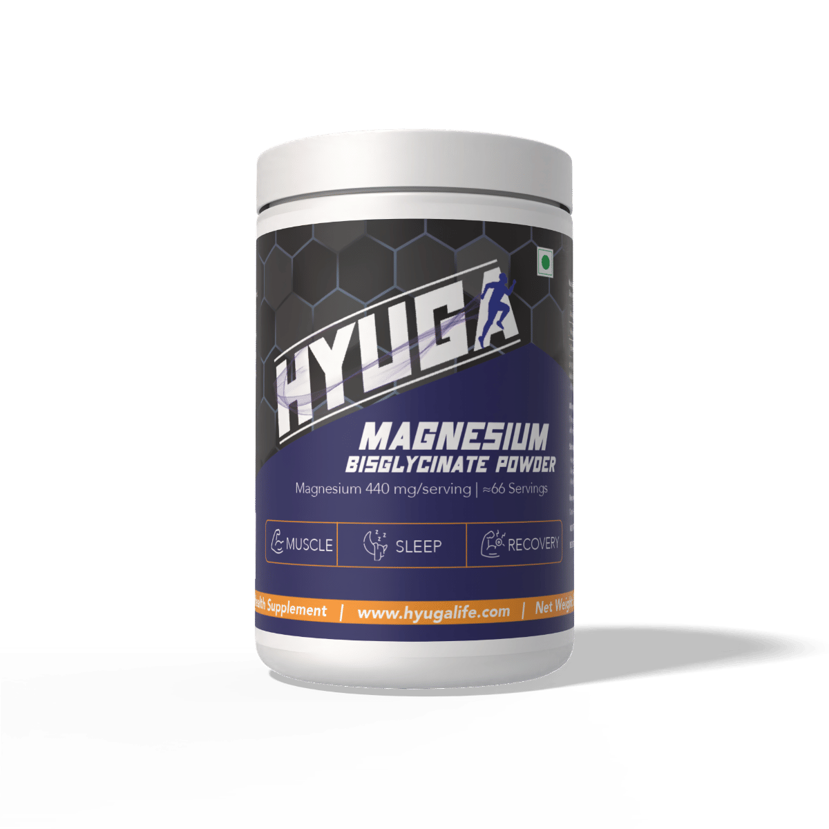 Hyuga Magnesium Bisglycinate Chelated Powder 200g | Sleep & Recovery, Nerve Function, Muscle Health Support | 66 Servings