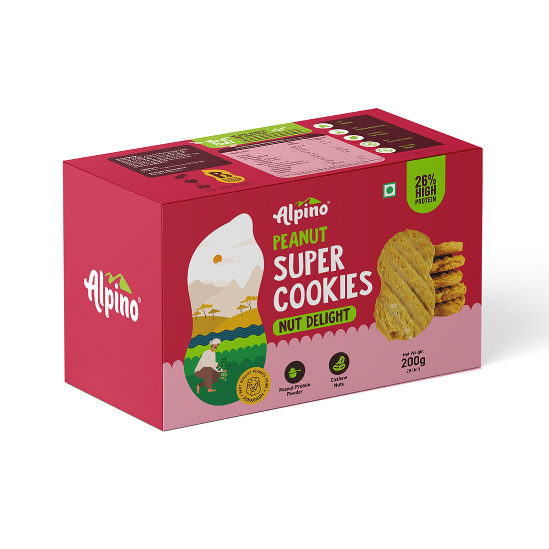Alpino Peanut Butter Super Cookies Nut Delight- 200g