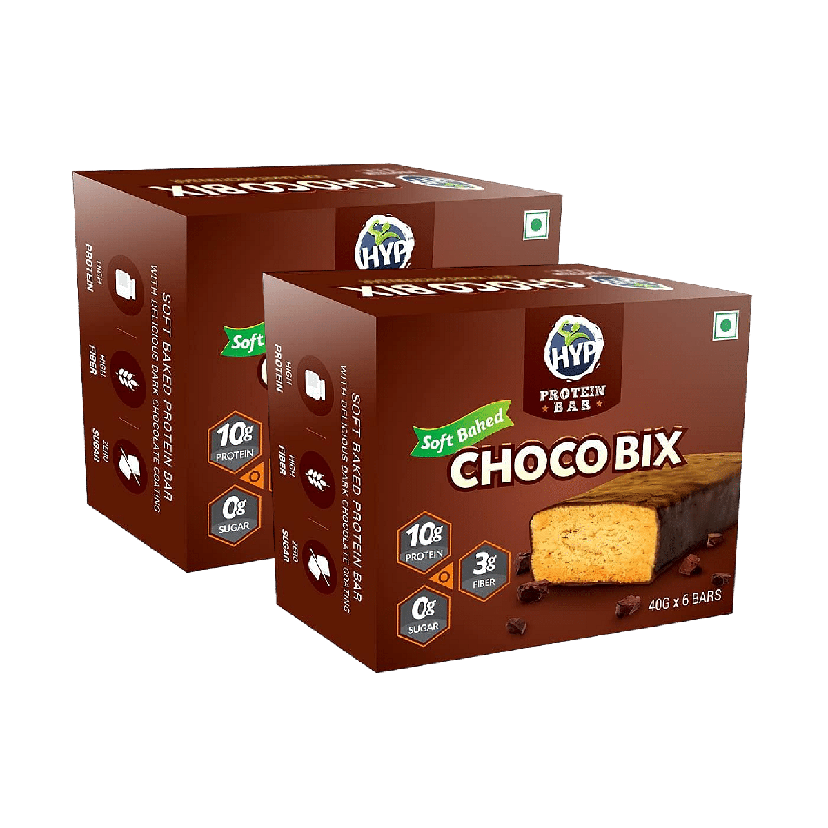 

HYP Zero Sugar Protein Bars - Choco Bix - Box of 6 Bars | Pack of 2