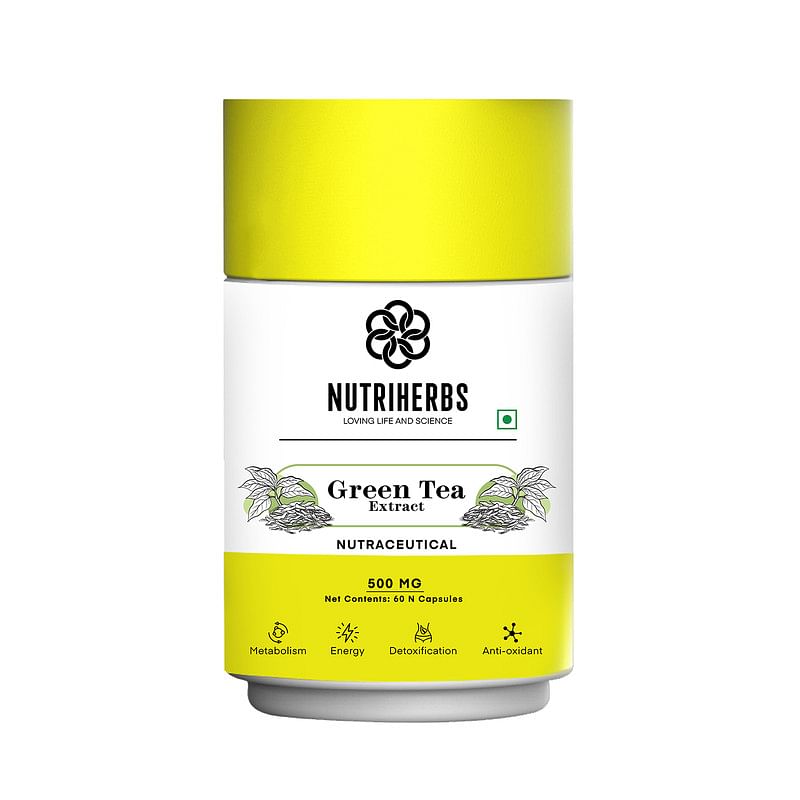 

Nutriherbs Green Tea Extract 60 Capsules 500mg Antioxidant Supplement for Weight Management, Supports Metabolism, Promotes Energy, Controls Stress ...