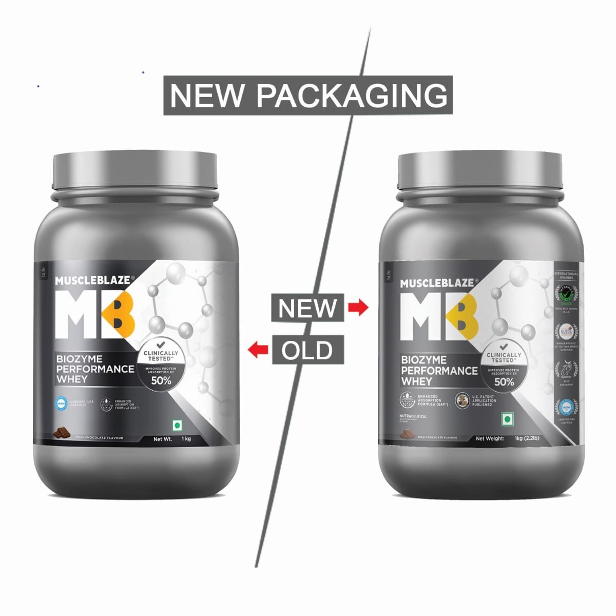 MuscleBlaze MB Biozyme Performance Whey 1kg 28 Serving Rich