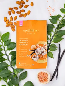 EPIPHANY SNACKS Almond Vanilla Dry Fruit Protein Bar Snacks Almond Chikki Healthy Snacks | Almond Protein Bar Chikki No Added Sugar Healthy Snack (85 g)
