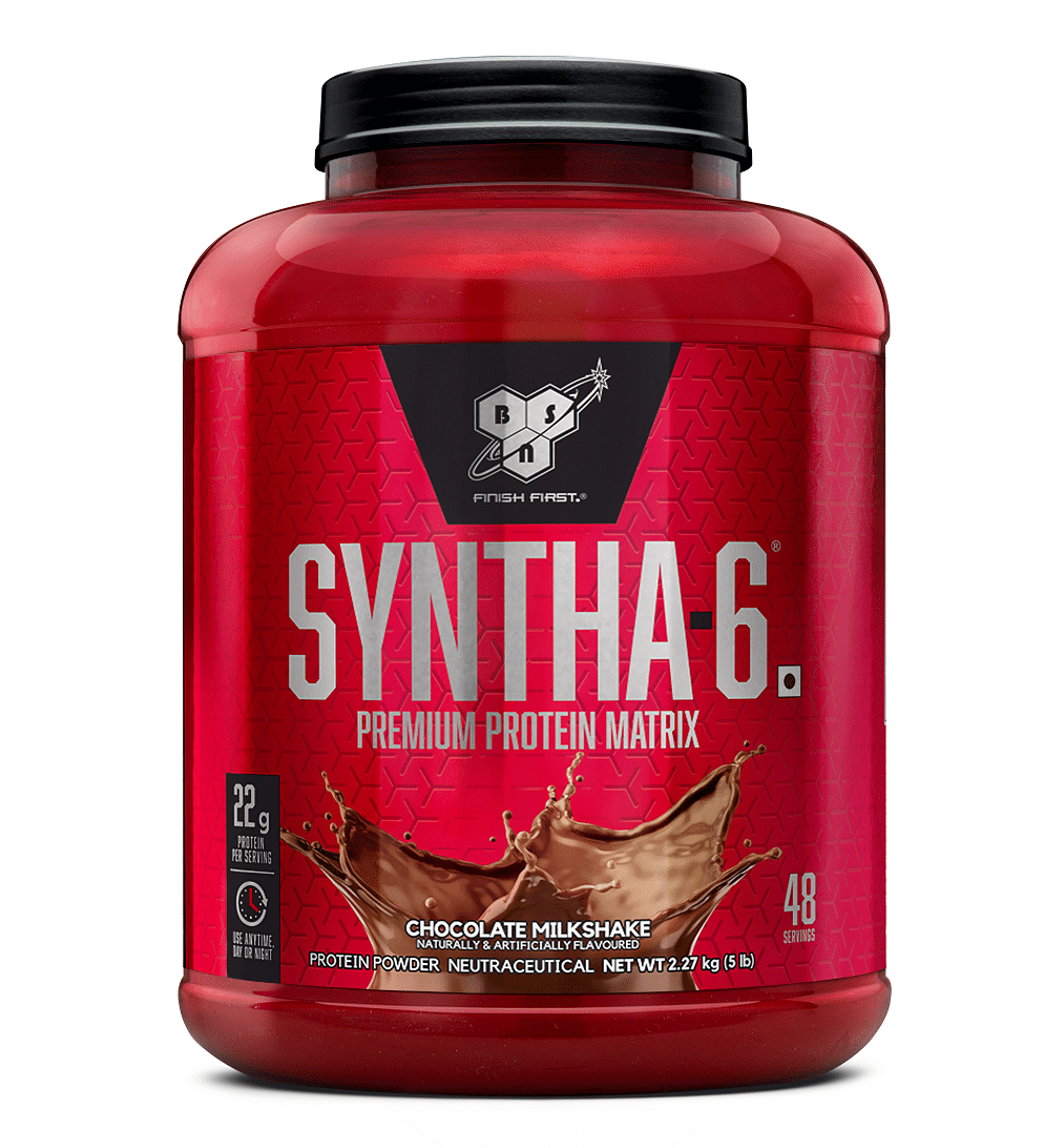 

BSN Syntha 6 Protein Powder - 5 lbs, 2.27 kg (Chocolate Milkshake), Premium Protein Matrix (Whey Protein, Micellar Casein), for Muscle Recovery. Ve...