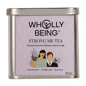 Wholly Being- Strong Me Tea for strong immunity & cold relief with Giloy, Star Anise, Nutmeg, Licorice(20 tea bags)