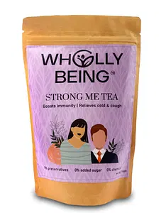 Wholly Being- Strong Me Tea for strong immunity & cold relief with Giloy, Star Anise, Nutmeg, Licorice(100gm)
