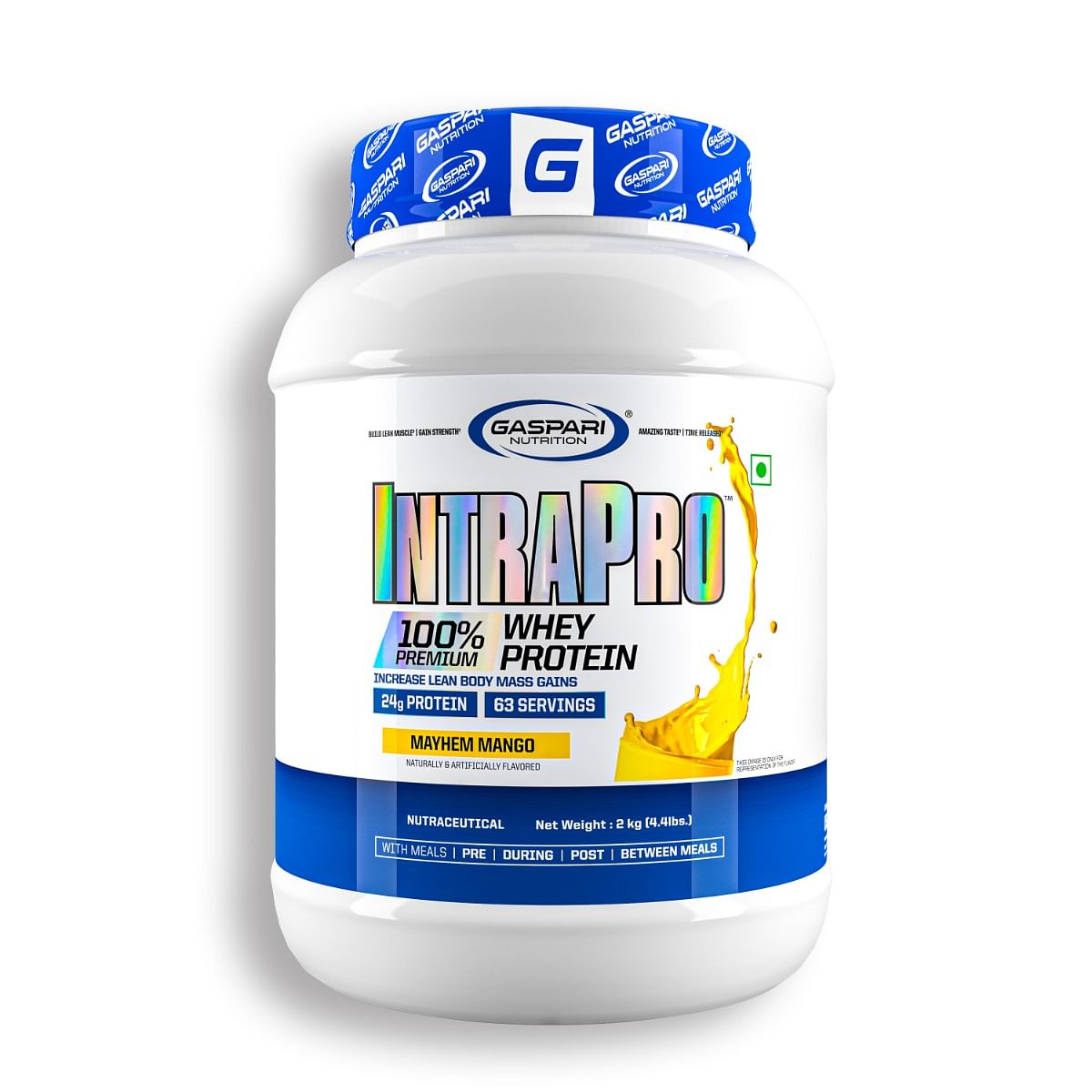 

Gaspari Nutrition Intra Pro 100% Whey Protein - 2kg - Mayhem Mango