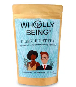 Wholly Being-Digest Right Tea for better digestion & gut health with Anantmool, Moringa, star Anise etc (100gm)
