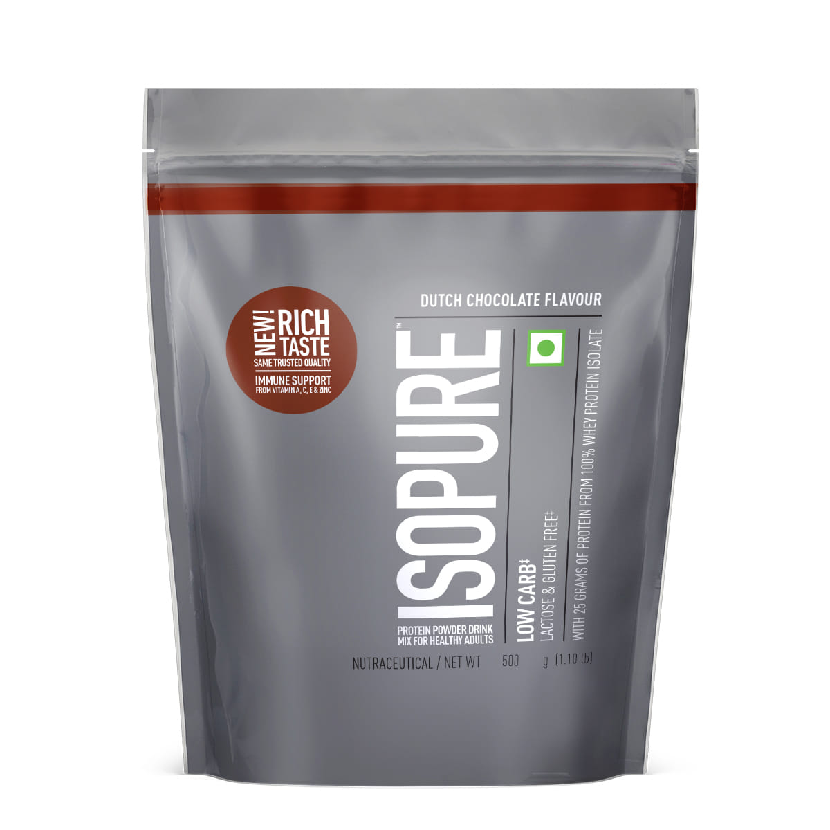 Isopure Whey Protein Isolate Powder with Vitamins for Immune Support & Biotine ,Lactose-Free, Gluten-Free, Veg protein for Men & Women.