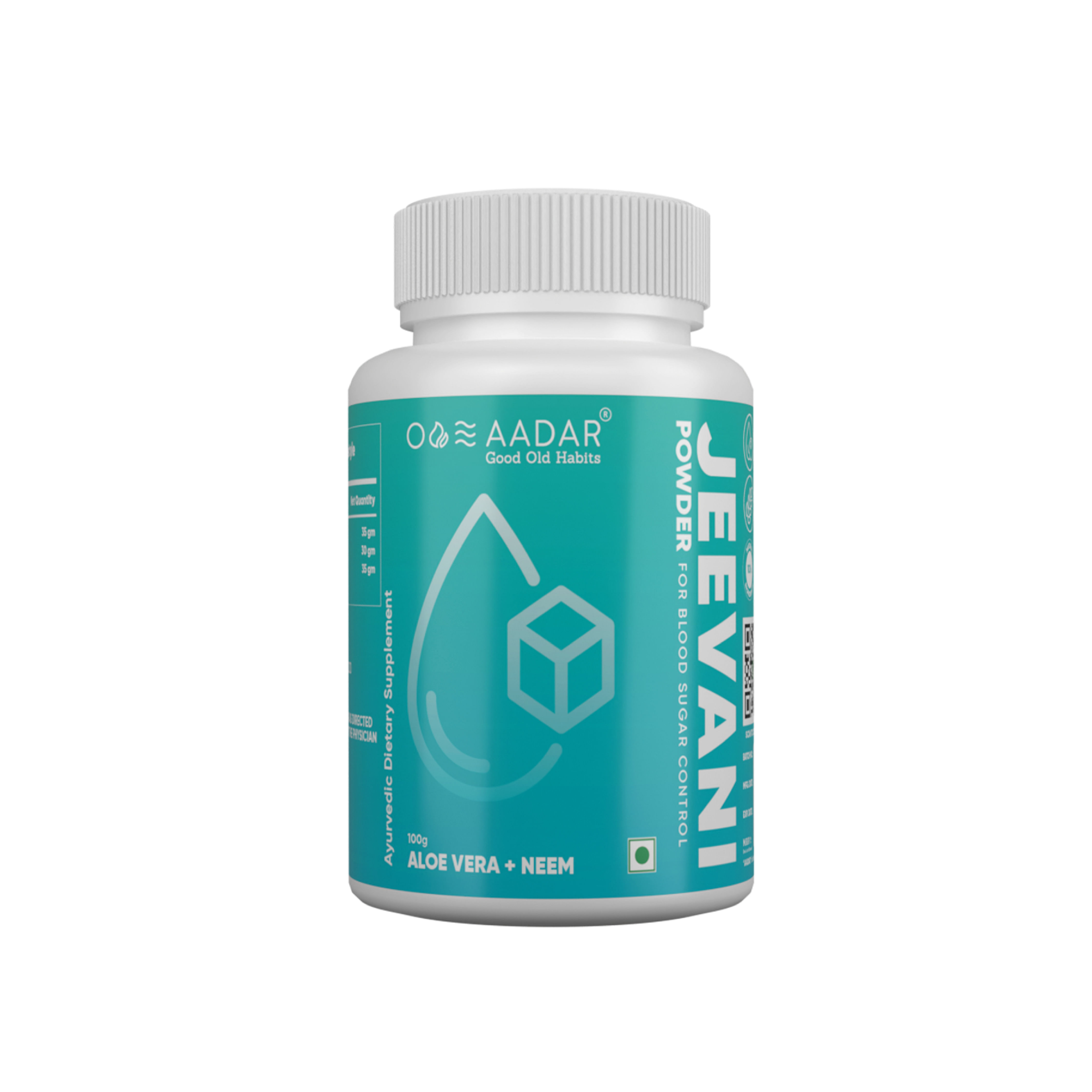 

AADAR JEEVANI Ayurvedic Powder | Diabetes Care - Control Blood sugar level, Detoxification, removal of toxins from the body 100 GM, with Neem and A...