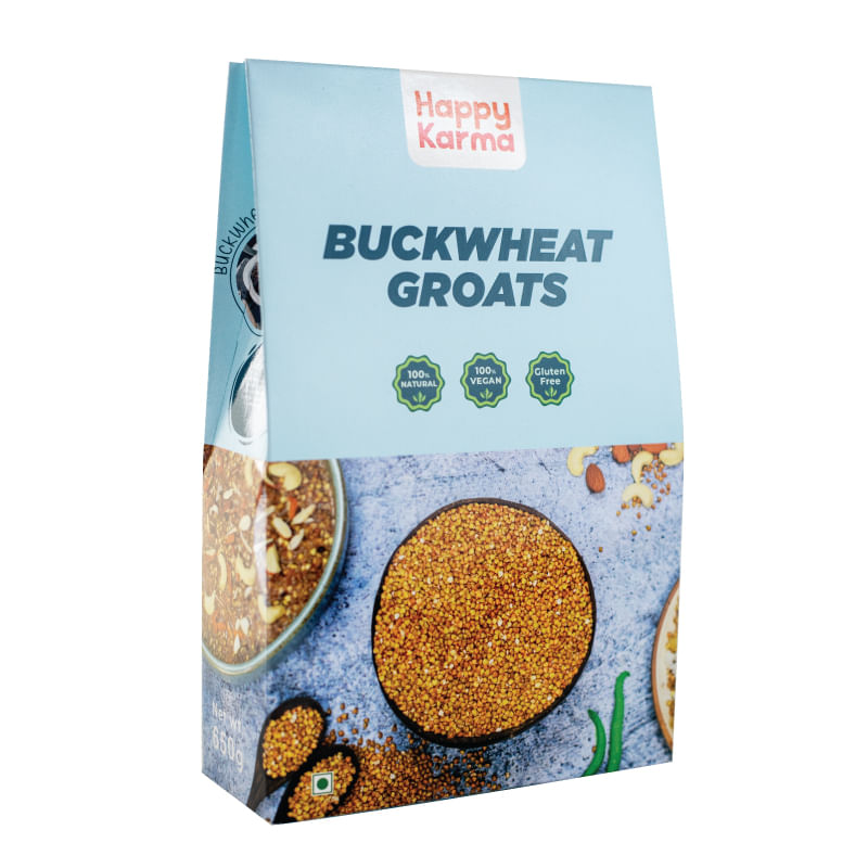 

Happy Karma Buckwheat Groats 650g | Kuttu Giri | Gluten Free | Healthy food | (Pack of 1)