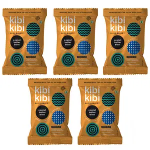 Kibi Kibi Peanut Butter Blast Bliss Balls - Healthy Snack - Energy Balls - Dates, Dried Fruit, Nuts & Seeds - Dates Ladoo - No Added Sugar, Gluten Free & Dairy Free - Pack of 5 (5 x 30g) (Peanut Butter Blast)