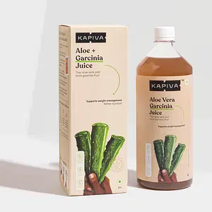 Kapiva Aloe Vera + Garcinia Juice (Supports Weight Management), 1 L, Unflavoured