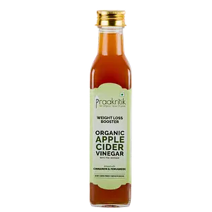 Praakritik Organic Apple Cider Vinegar with Fenugreek & Cinnamon 250ml