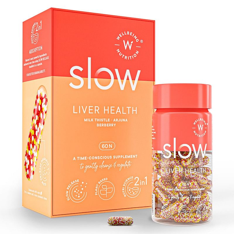 

Wellbeing Nutrition Slow | Liver Health (60 Capsules) | Liver Detox Supplement with High Strength Milk Thistle, Arjuna & Berberry | Alcohol Detox, ...