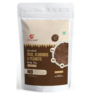 Nutribud Foods Sprouted Ragi, Almonds & Peanuts Drink Mix (Chocolate) - 200 gm