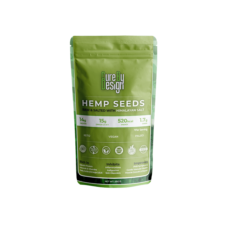 

Cure By Design Hemp Seed Toasted with Pink Salt - 250 gm