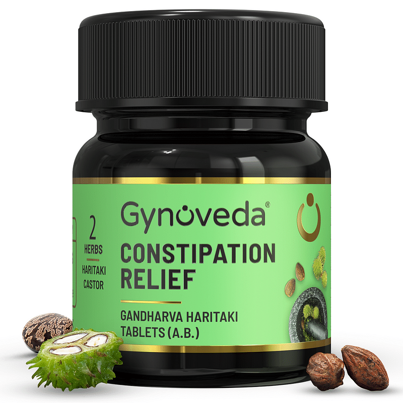 

Gynoveda Constipation Fast Relief Medicine | Ayurvedic Colon Cleanser For Gut health | Natural Laxative Haritaki Castor Oil Improves Digestion |Goo...