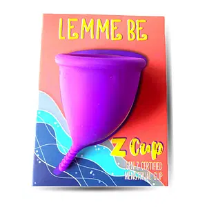 Lemme Be Z Cup - Reusable Menstrual Cup Small Size, Ultra Soft and Rash Free, FDA Approved 20ml (Small, Purple)