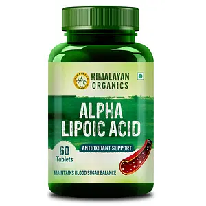 Himalayan Organics Alpha Lipoic Acid 300mg Boost Liver Function, Healthy Blood Sugar, Antioxidant 60 Veg Tablets