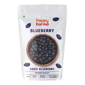 Happy Karma Dried Blueberry 100g Dry Fruits 100% natural Rich in antioxidants