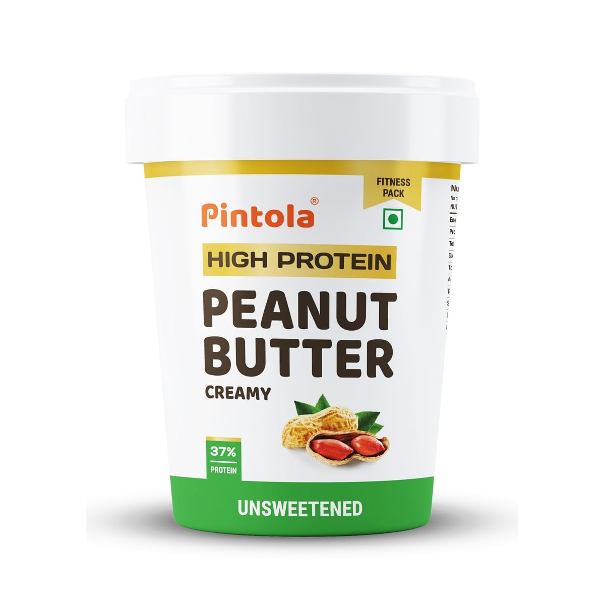 Pintola All Natural High Protein Peanut Butter Made With 100 Roasted