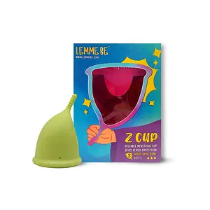 Lemme Be Z Cup - Reusable Menstrual Cup Medium Size, Ultra Soft and Rash Free, FDA Approved 25ml (Medium, Lemon Yellow)