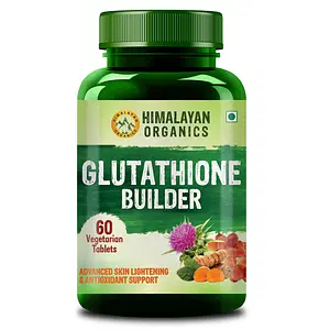 Himalayan Organics Glutathione Builder With Vitamin C,E,B6 & Curcumin Alpha Lipoic Acid, Antioxidant Support for Anti-Ageing ,Youthful & Brightening Skin -60 Veg Tablets