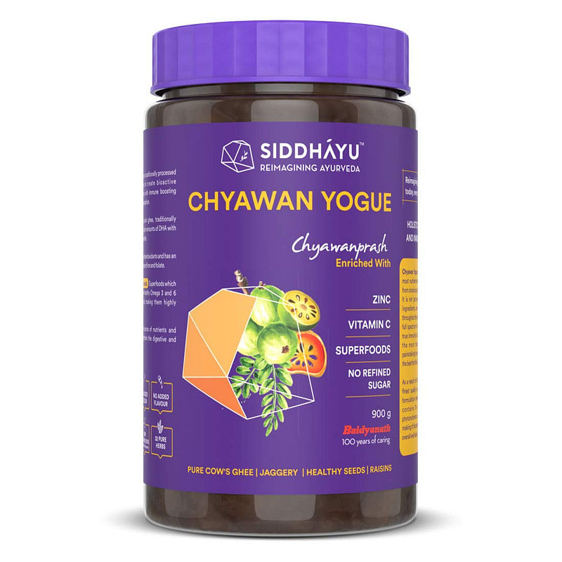 

Siddhayu Chyawan Yogue Jaggery based Chyawanprash | Pure Cow Ghee, No Refined Sugar - 900 Gms