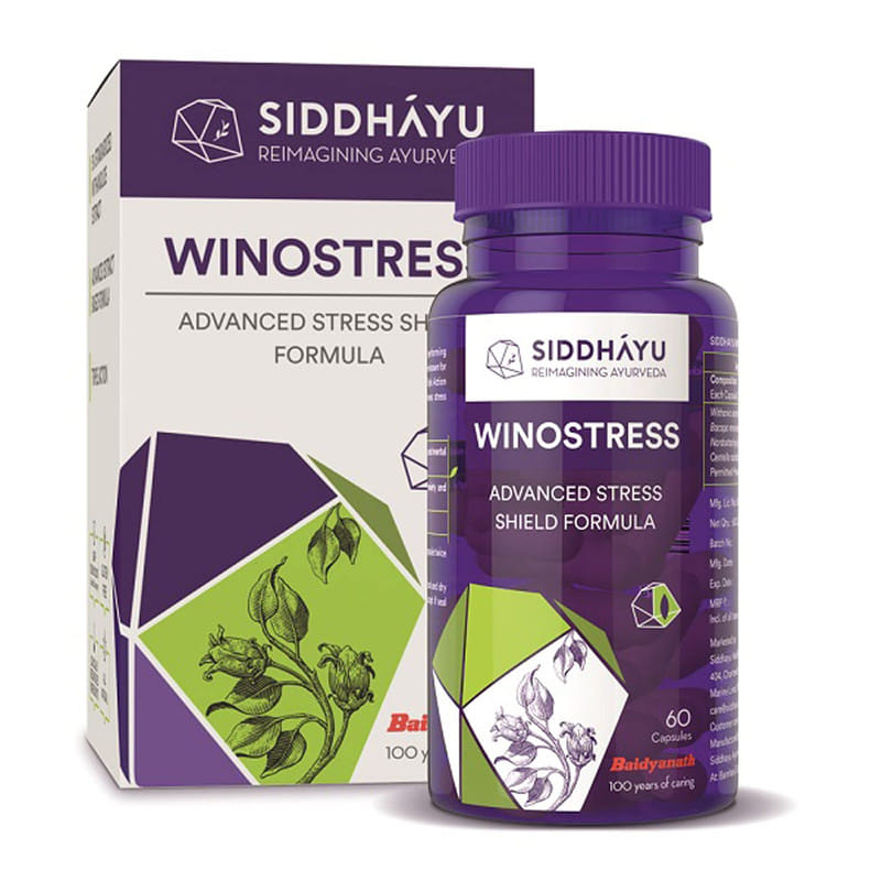 Siddhayu Winostress Capsules - Herbal Formula For Stress Relief