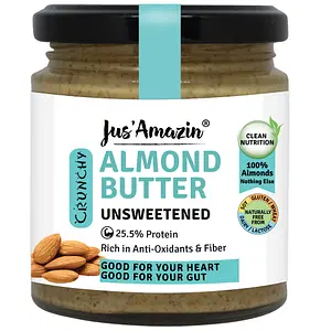 Jus Amazin CRUNCHY Almond Butter - Unsweetened