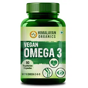 Himalayan Organics Vegan Omega 3 | 90 Vegetarian Capsules | Omega 3 6 9 | Muscle | Bone | Heart | Skin